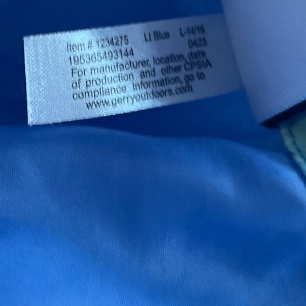 Gerry Youth 3 in 1 Systems Ski Jacket‎ Light Blue Girls Size 14 16